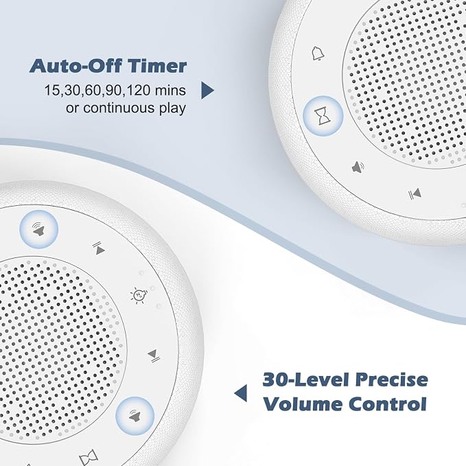 Buffbee Sound Machine & Alarm Clock 2-in-1, 0-100% Clock Face Brightness - Image 5