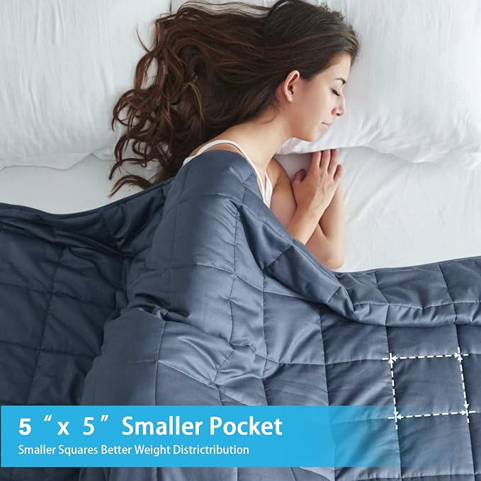 Cooling Weighted Blanket for Adults Twin Size, Breathable Heavy Microfiber - Image 6