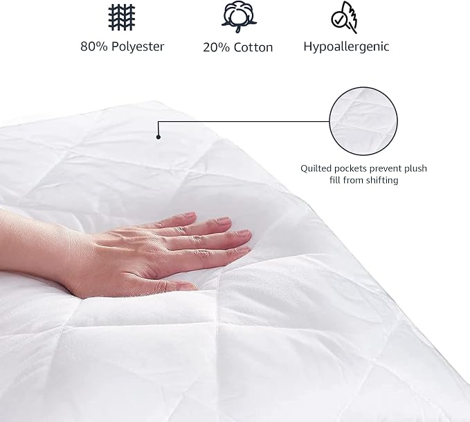 Amazon Basics Hypoallergenic Quilted Breathable Mattress Topper Pad - Image 3
