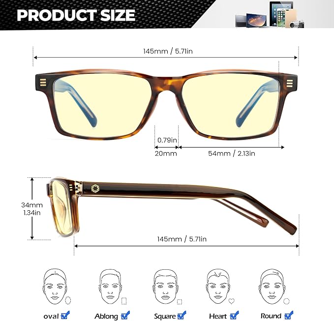 ANYLUV Blue Light Glasses Men Woman, Eye Strain Relief Eye Protection - Image 4