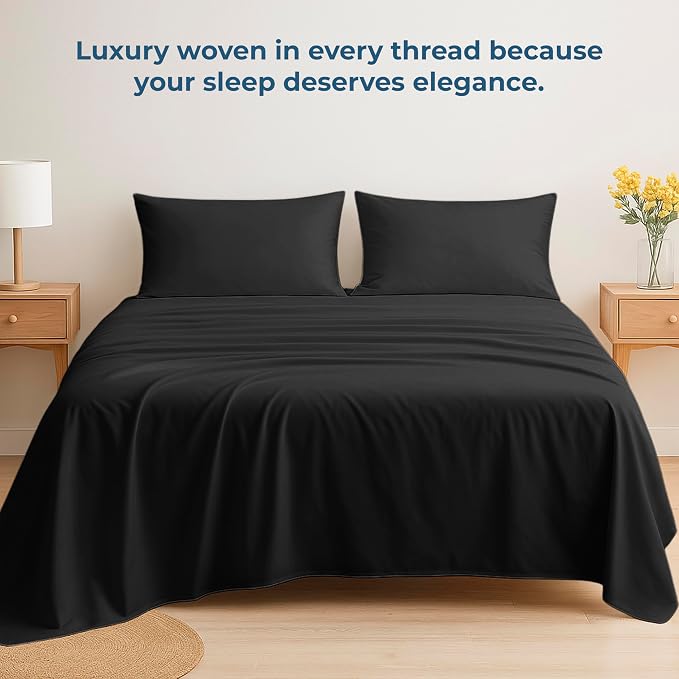 Royale Linens 100% Organic Cotton Twin Flat Sheet Only - Image 6