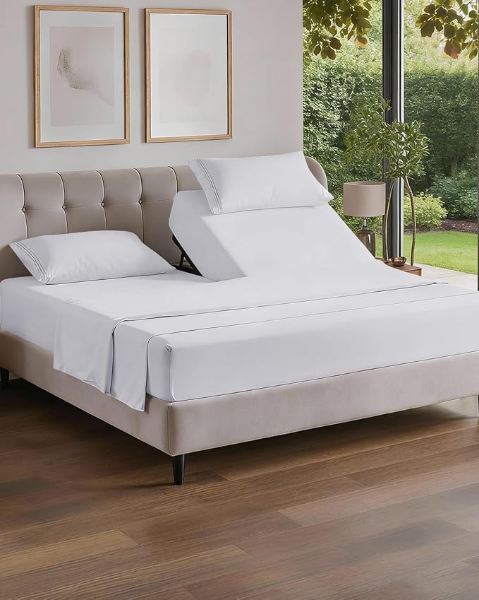 Flex Top Split Head King 4 Piece Sheet Set by CGKUnlimited