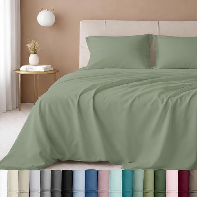 California Design Den Natural 100% Cotton Sheets Twin XL Size Set by CaliforniaDesignDen