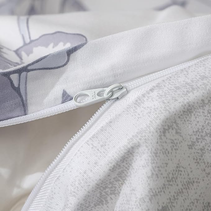 OAITE Duvet Cover Twin Size, Reversible Shallow Bottom Printing White Duvet - Image 5