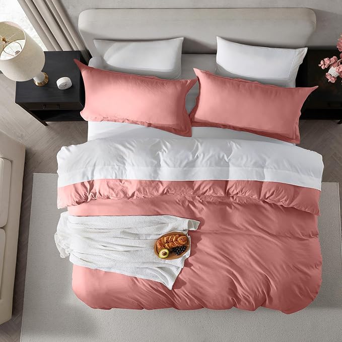 Nestl Pink Clay California King Duvet Cover Sets - Image 5