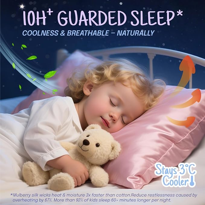 OLESILK 100% Mulberry Silk Toddler Pillowcase - Image 3