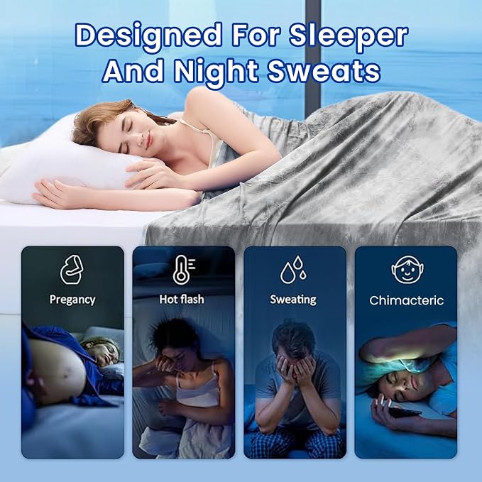 Topcee Cooling Blanket for Night Sweats Decorative Tie Dye，Absorbs Heat to Keep - Image 4