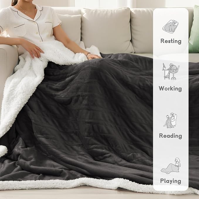 Heated Blanket Electric Blanket Full Size 72''x84'' - Image 2