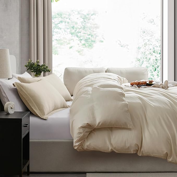Nestl Beige Cream Duvet Cover Full Size - Image 7