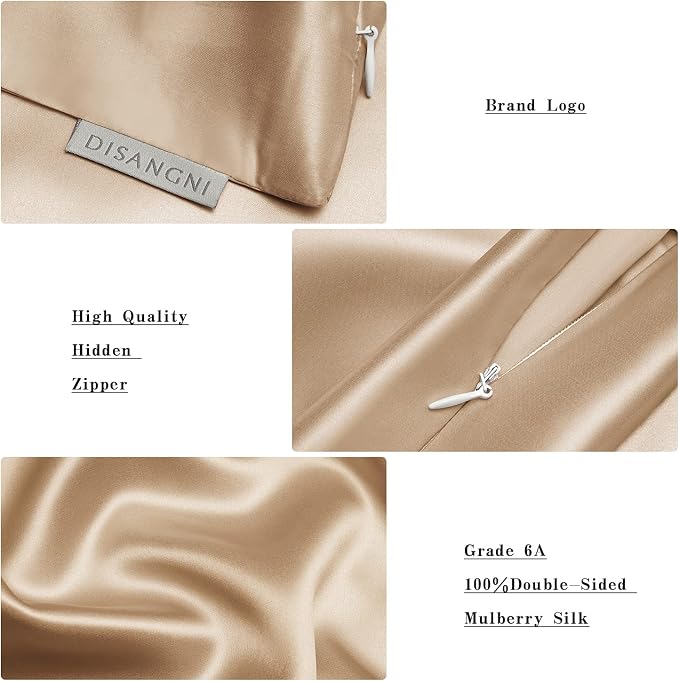 DISANGNI 100% Natural Mulberry Silk Pillow case - Image 5