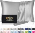 Silk Pillowcase for Hair and Skin, Mulberry Silk Pillow Cases Standard Size by HOME