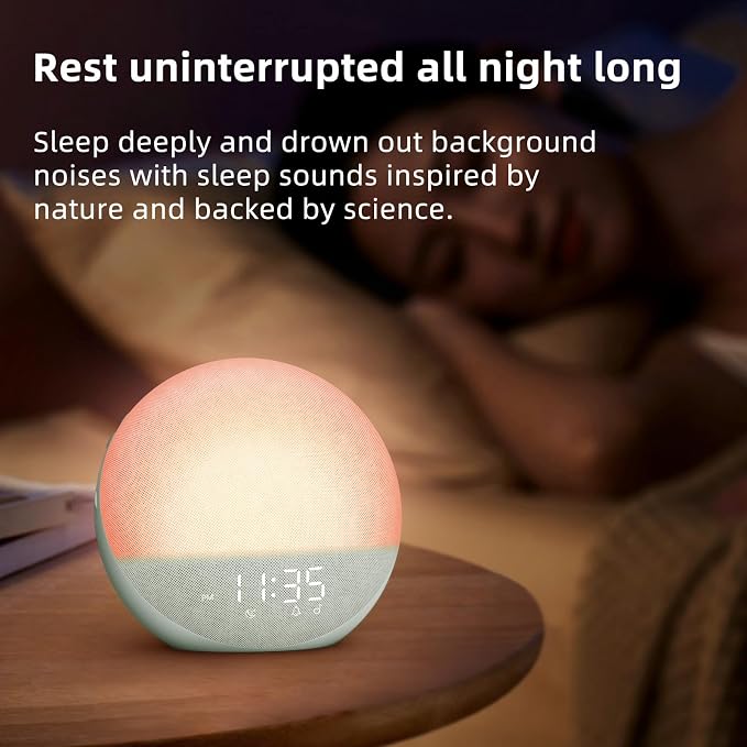 Sunrise Alarm Clock White Noise Machine: Natural Wake Up Light - Image 6