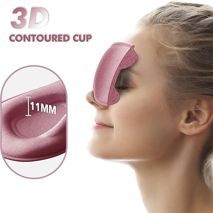 Sleep Eye Mask for Men Women, Sleeping Mask for Side Sleeper, Travel Blackout - Image 2