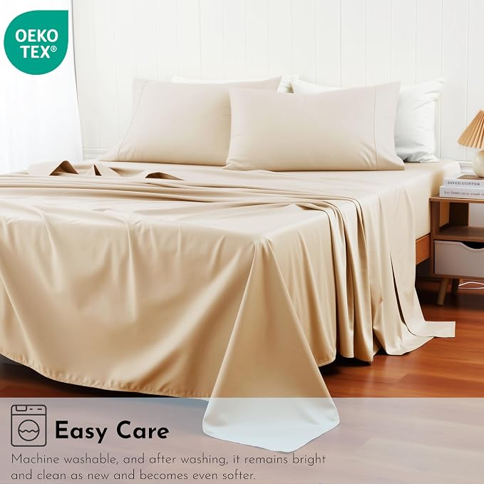 Cotton Flat Sheets Only, 600 TC 100% Cotton Flat Sheet Top Sheet Only, TwinXL - Image 8