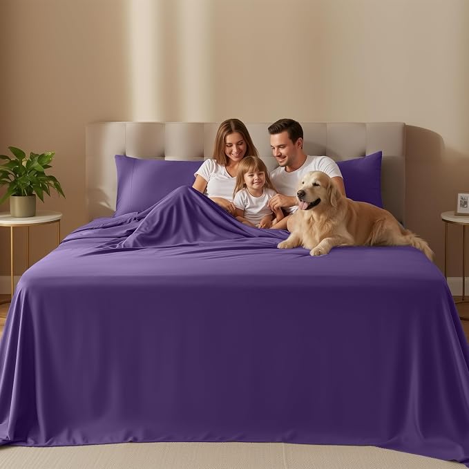 Utopia Bedding Queen Size Sheet Set – 4 Piece Bed Sheets, Soft and Breathable - Image 2