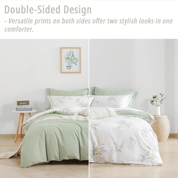 LEMIROE White Cotton Comforter Queen Size 3Pcs - Image 4
