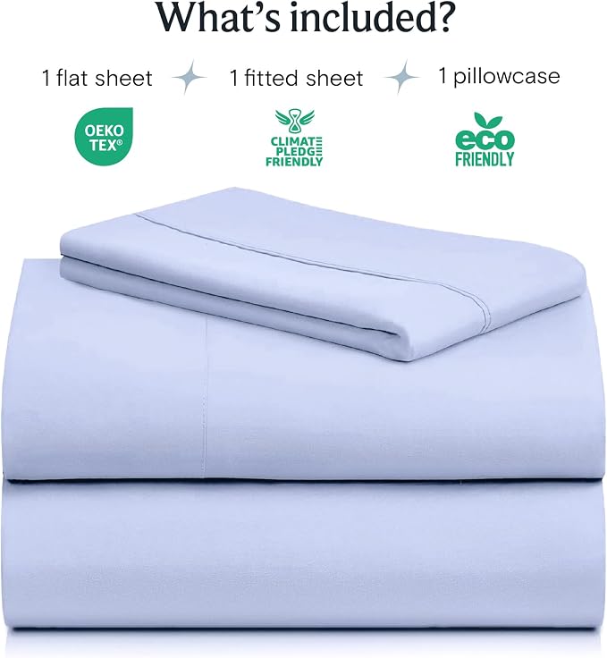 LuxClub 3 PC Twin XL Sheet Set, Deep Pockets Wrinkle Free Cooling Bed Sheets - Image 2