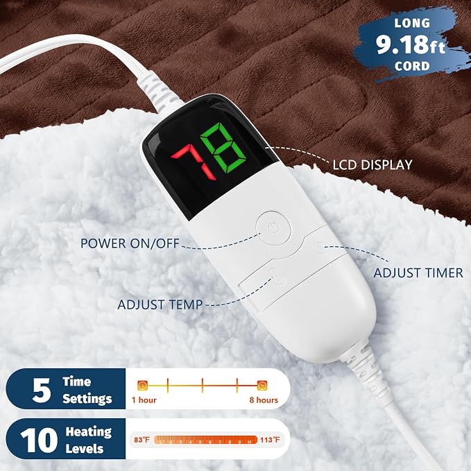 BOMOVA Heated Electric Blanket Twin - Image 2