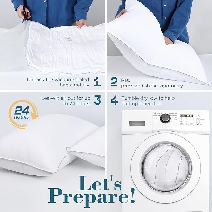 viewstar Bed Pillows Queen Sizes Set of 2, Hotel Quality Cooling Down - Image 8