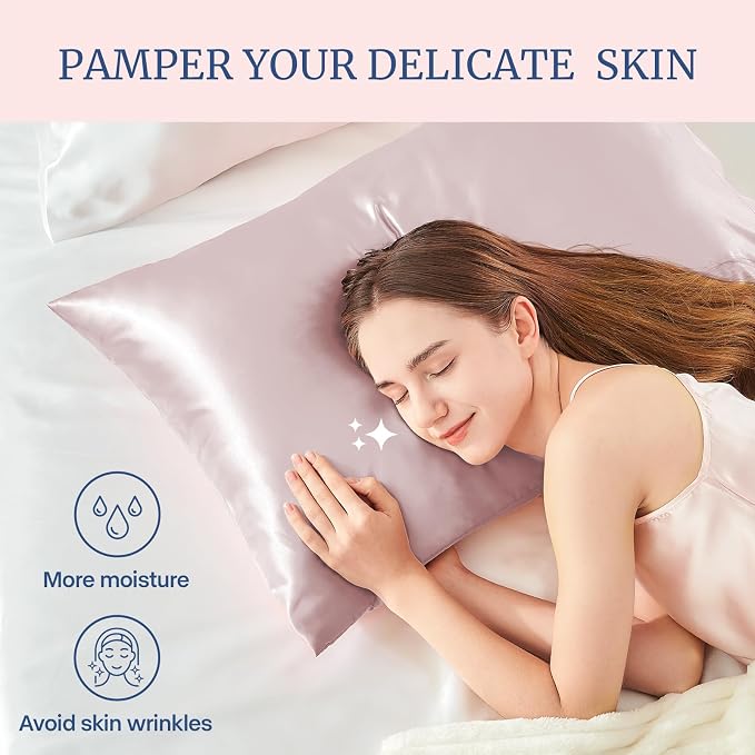 BEDELITE Satin Pillowcase for Hair and Skin, Super Soft and Cooling Similar to - Image 3