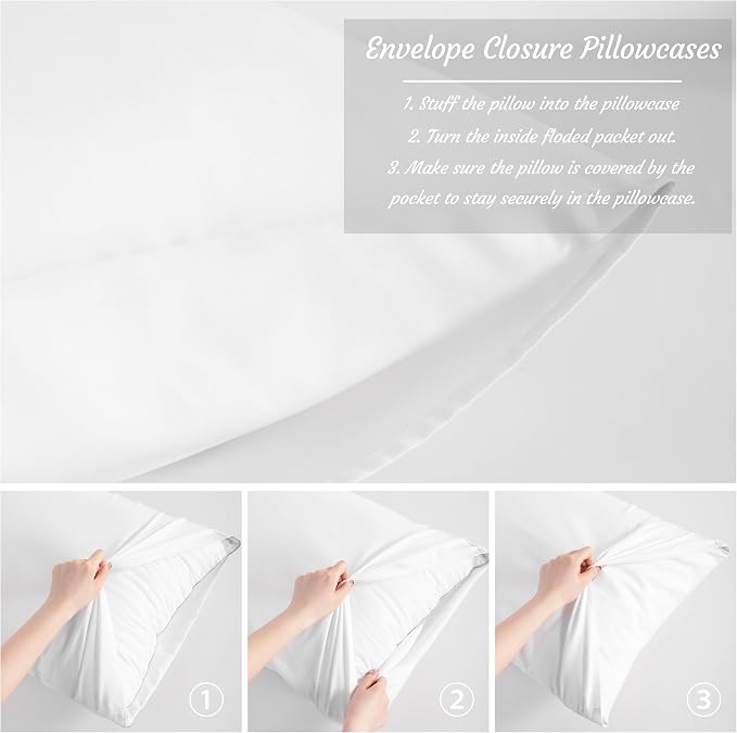 NTBAY King Pillow Cases Set of 2, 2 Pack Brushed Microfiber 20x36 Pillow Cases - Image 4