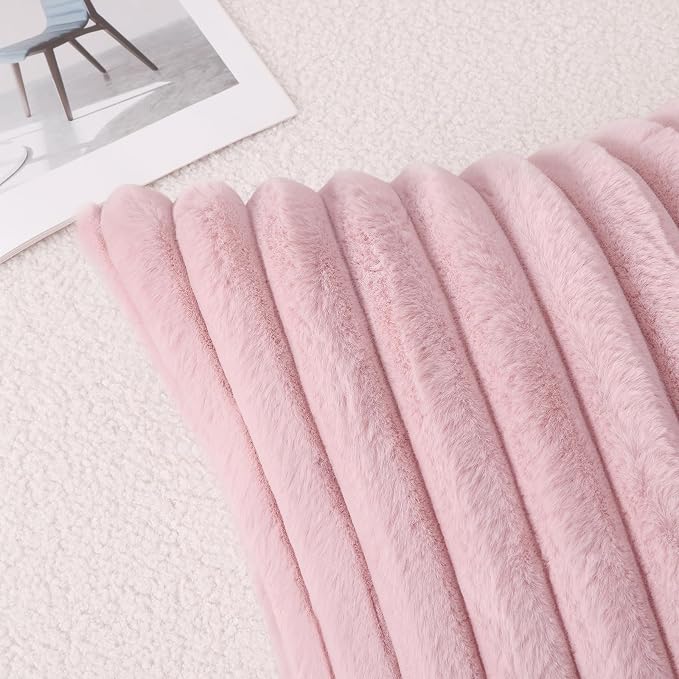 Pallene Faux Fur Plush Throw Pillow Covers 26x26 Set of 2, Luxury Soft Fluffy - Image 8