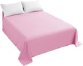 Sfoothome Bedding Flat Sheet, Full Pink Top Sheet by Sfoothome