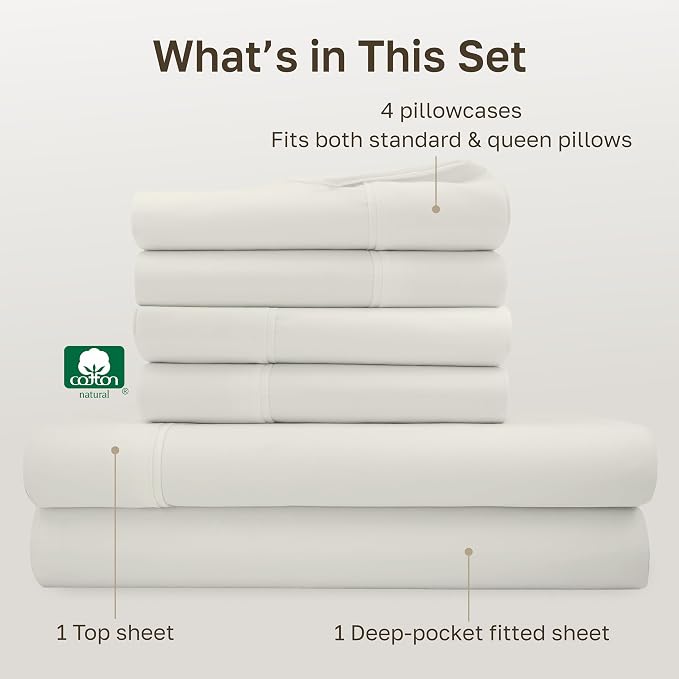 California Design Den 6-Pc Queen Size Sheet Set - Image 4