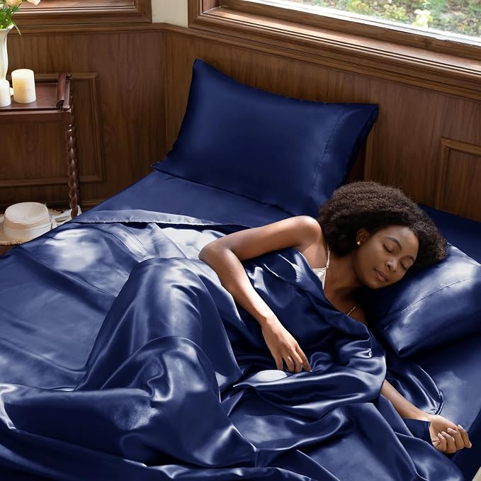 CozyLux Satin Sheets Twin Sheet Set - Image 2