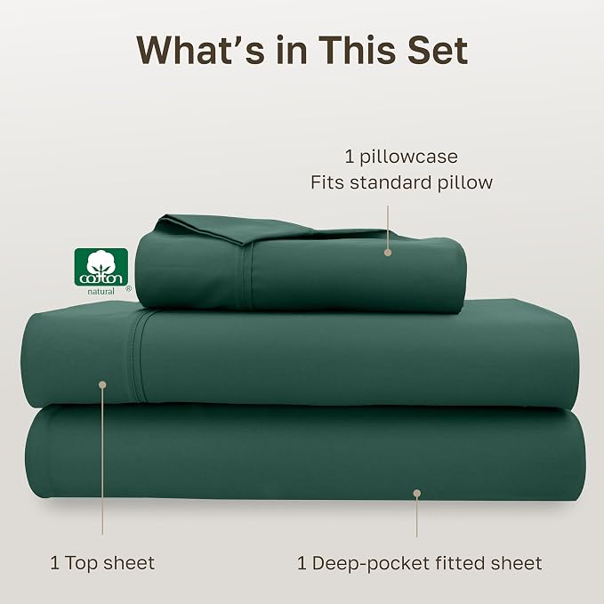 California Design Den Soft 100% Cotton Sheets Twin Size Set, 400 Thread Count - Image 4