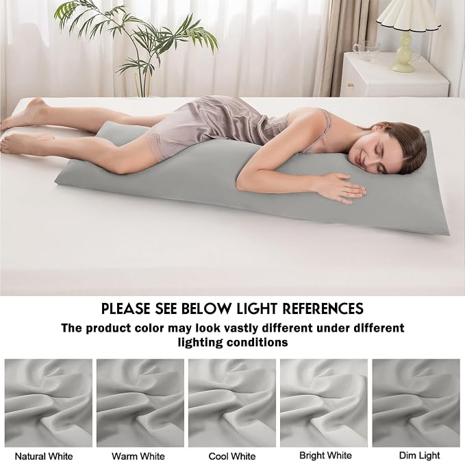 Body Pillowcase with Zipper Cooling Viscose from Bamboo Zippered Pillowcases - Image 6