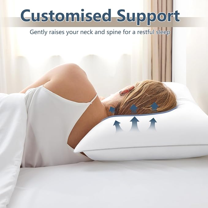 CozyLux Pillows Standard Size Set of 4, Hotel Quality Bed Pillows - Image 8