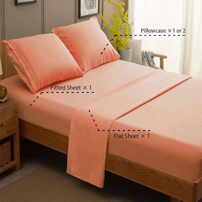 SONORO KATE Bed Sheet Set Super Soft Microfiber 1800 Thread Count Luxury - Image 2