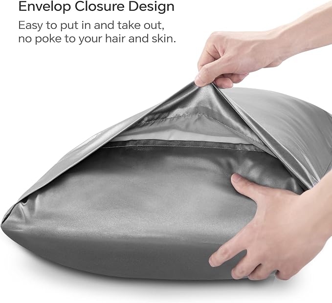 BEDELITE Satin Body Pillow Cover, Super Soft and Cooling Body Pillow Pillowcase - Image 4