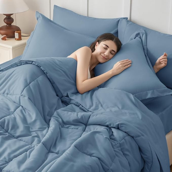 JOLLYVOGUE Full Comforter Set, Ultra-Soft Bed in a Bag Full Size 7 Pieces - Image 6