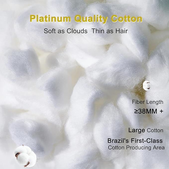 YOUR MOON Fluffy Support Bed Pillow Standard Size Set of 2, Super Soft Premium - Image 5