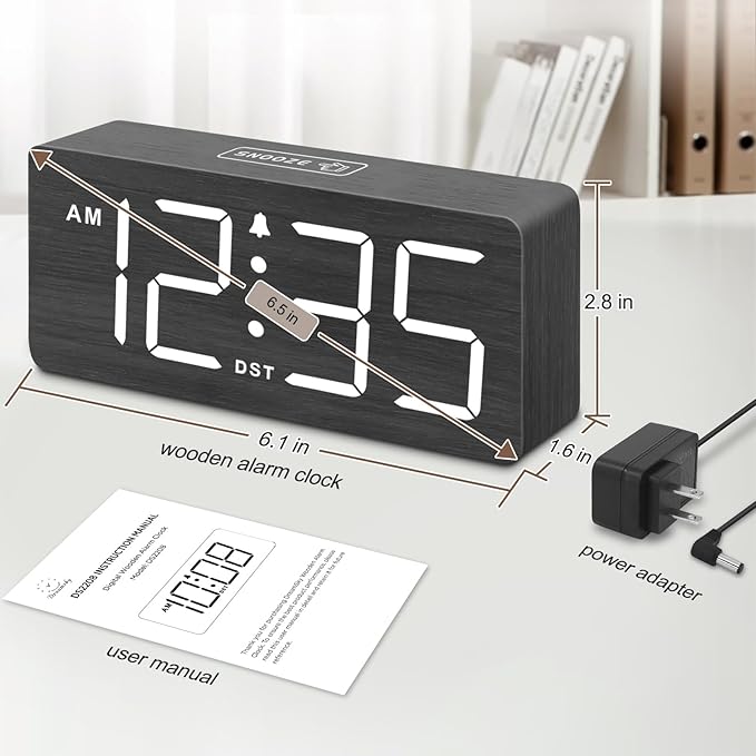 DreamSky Wooden Digital Alarm Clock - Image 6