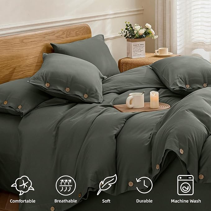 JELLYMONI Cotton Duvet Cover Twin XL Size - Image 4