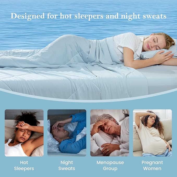 Cozy Bliss Cooling Comforter Queen Size, Cooling Blankets - Image 2