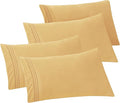 Elegant Comfort 4-PACK Solid Pillowcases 1500 Premium Hotel Quality Microfiber by ELEGANTCOMFORT