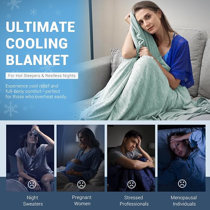 Elegear Revolutionary Cooling Blanket Throw Absorbs Heat to Keep Body Cool - Image 6