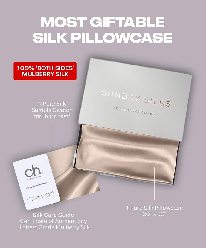 PREMIUM LUXSILK™ Silk Pillow Cases 2 PACK | 22 Momme Mulberry Silk Pillowcase - Image 6