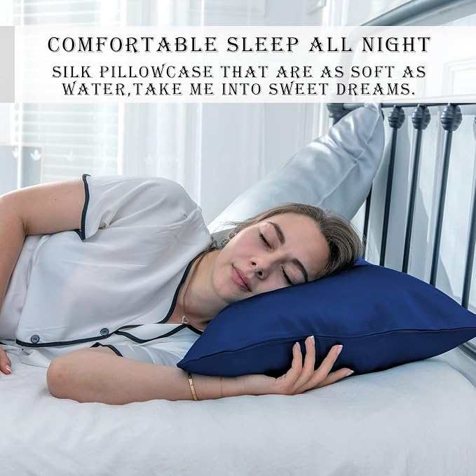 Silk Pillow Cases 2 Pack Soft Breathable and Sliky King Size Pillow Cases Set - Image 6