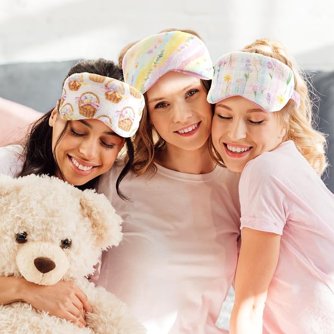 Cuffbow 6 Pack Plush Sleep Mask Set, Cute Plush Eye Masks - Image 6