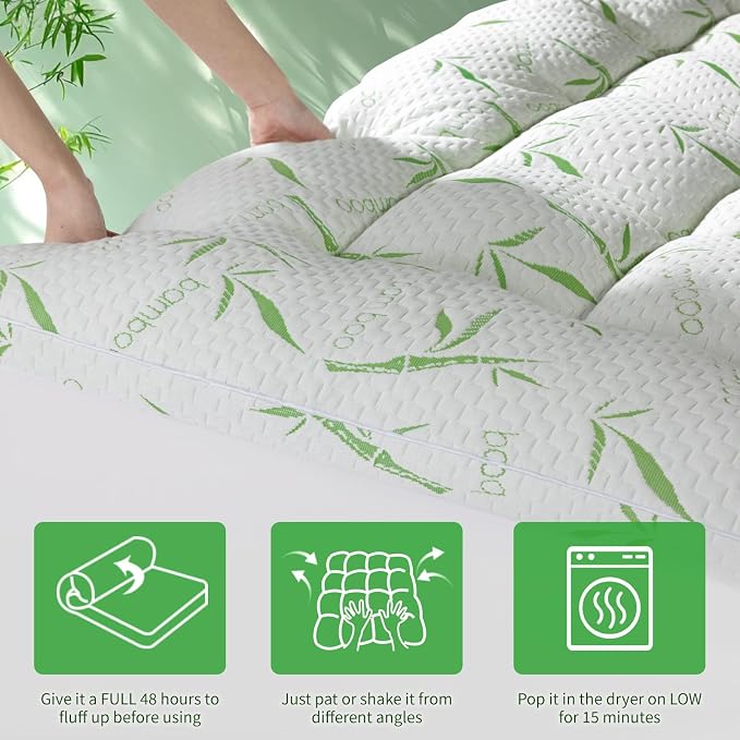 LIANLAM 3 Inch Mattress Topper Queen Size - Image 6