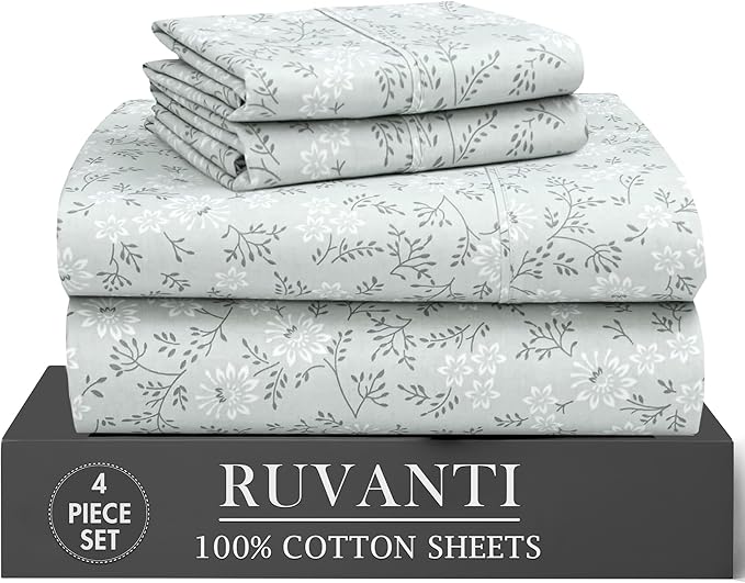 RUVANTI 4 Pcs Cotton Sheets by Ruvanti