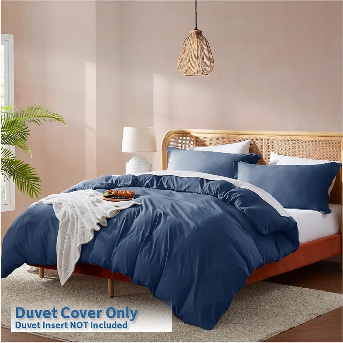 Nestl Navy Blue Duvet Cover King Size - Image 2