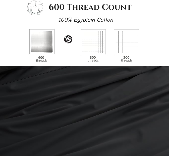 Cotton Flat Sheets Only, 600 TC 100% Cotton Flat Sheet Top Sheet Only, TwinXL - Image 3