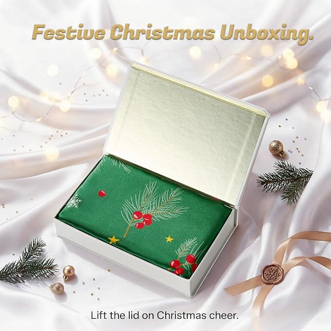 THXSILK Christmas Style 6A+ Grade Mulberry Silk Pillowcase - Image 3