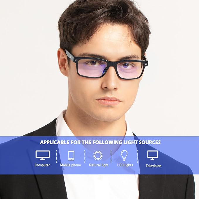ANYLUV Blue Light Glasses Men Woman, Eye Strain Relief Eye Protection - Image 2